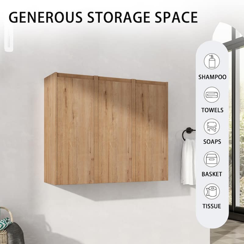 Malwee 12"/36" Bathroom Cabinet Wall Mounted Storage, Bathroom Medicine Cabinet with Soft Close Door and Shelf Over The Toilet