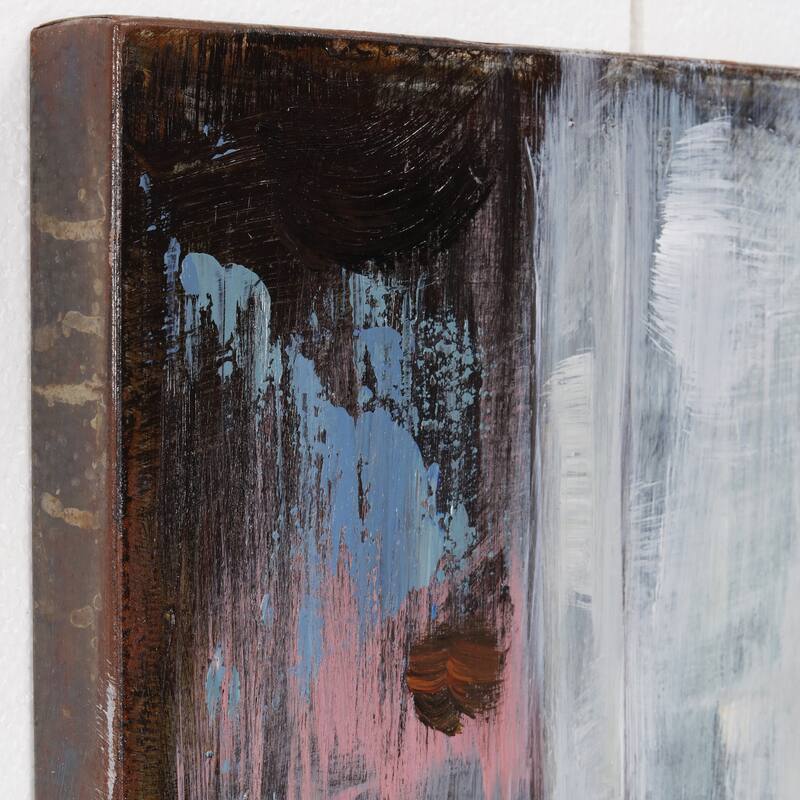 "Paris Rain" Wall Sculpture Mixed Media Iron Hand Painted Dimensional Wall Art