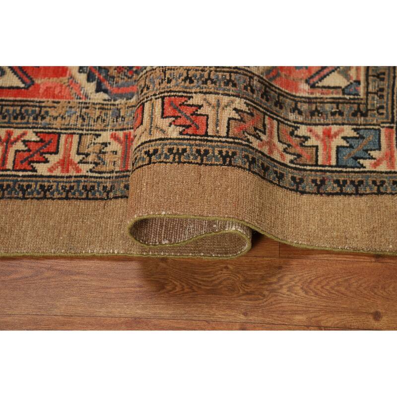 Pre-1900 Antique Vegetable Dye Serab Foyer Rug Handmade Wool Carpet - 3'3"x 3'11"