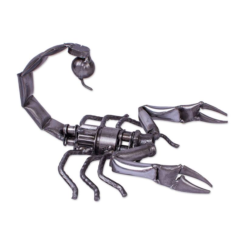 Novica Handmade Escorpion Rustico Recycled Metal Sculpture