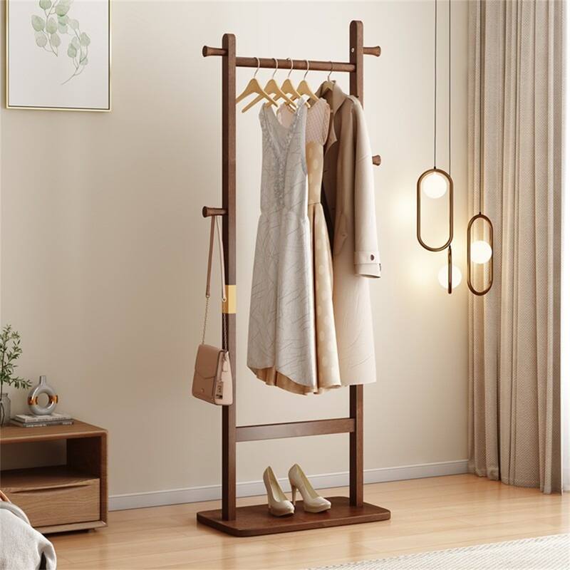 Solid Wood Coat Rack Stand, Easy to Assemble Free Standing Hanger