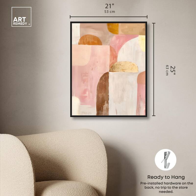 Rose Quartz and Sand II Canvas by Art Remedy