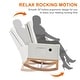 preview thumbnail 18 of 34, VECELO Upholstered Rocking Chair Padded Seat with Pocket and USB Port, Rocking Chair Nursery Rocker