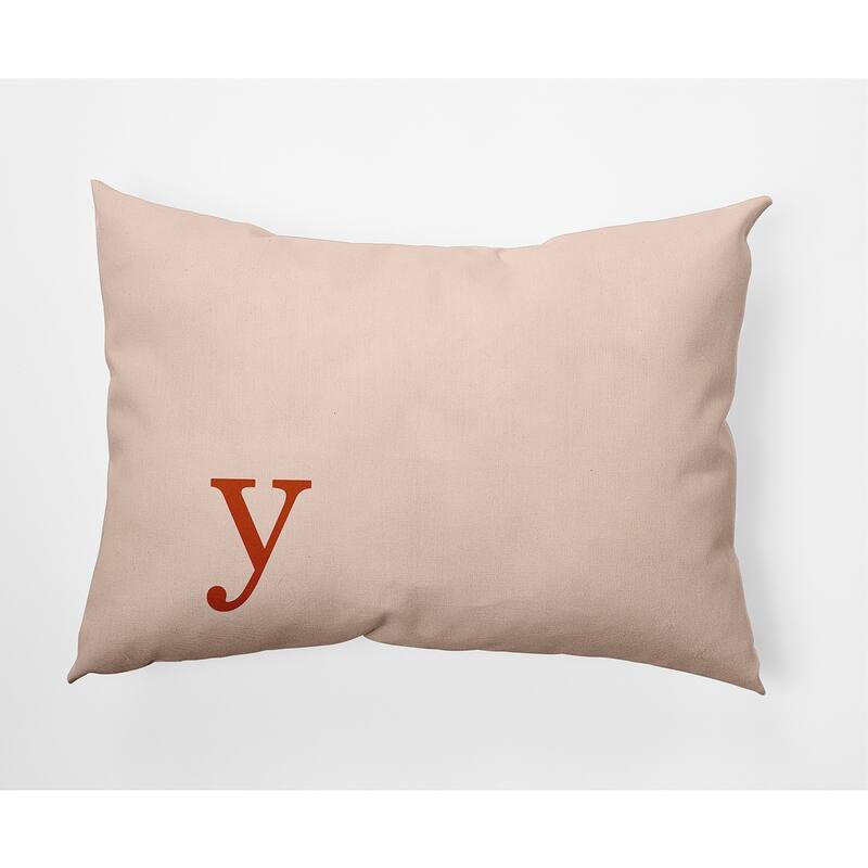 Modern Monogram Decorative Throw Pillow - 14" x 20" - y