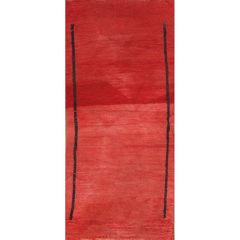 Moroccan Oriental Antique Area Rug Hand-knotted Wool Carpet - 2'7" x 5'9"