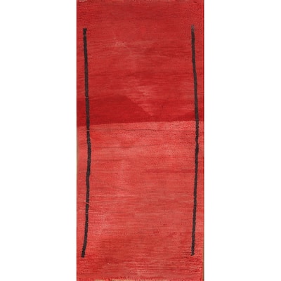 Moroccan Oriental Antique Area Rug Hand-knotted Wool Carpet - 2'7" x 5'9"