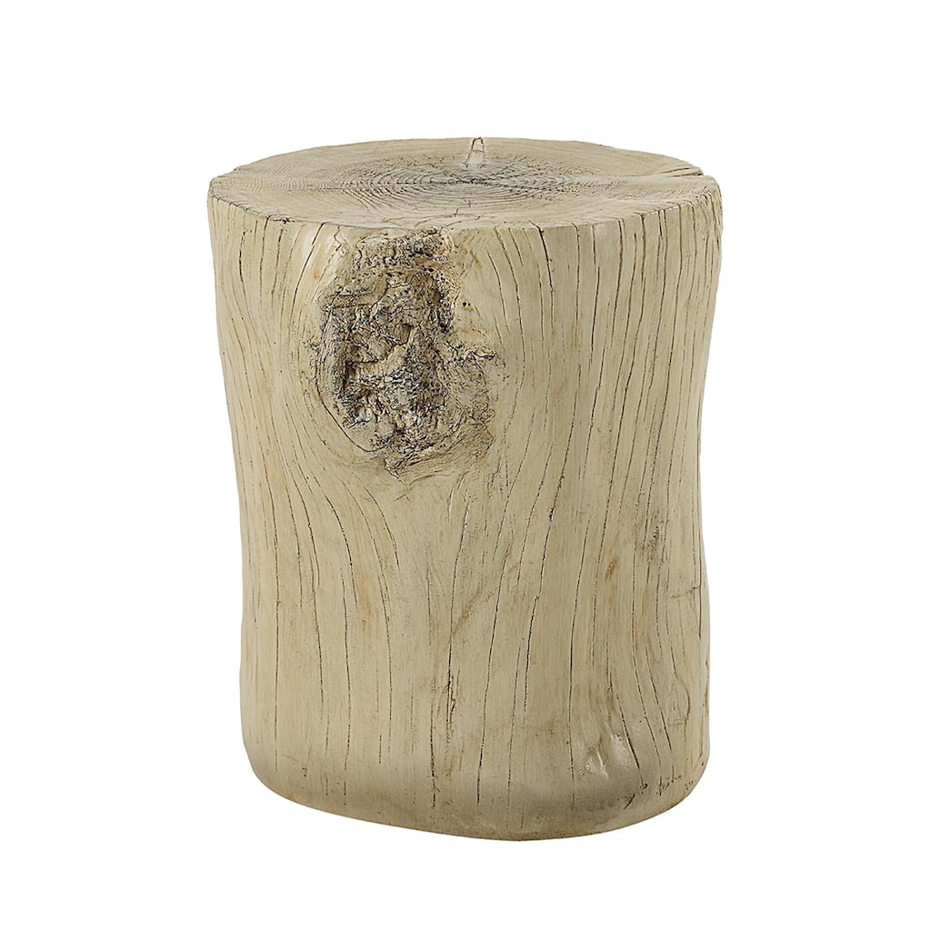 Environmental Friendly Cement Accent Table with Fixed Table Top in Natural Brown