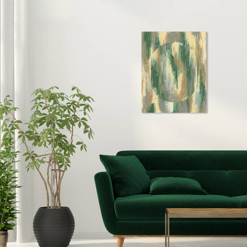 Wynwood Studio Canvas Abstract Vertical Saturn Green Modern & Contemporary Wall Art Canvas Print - 20 x 24