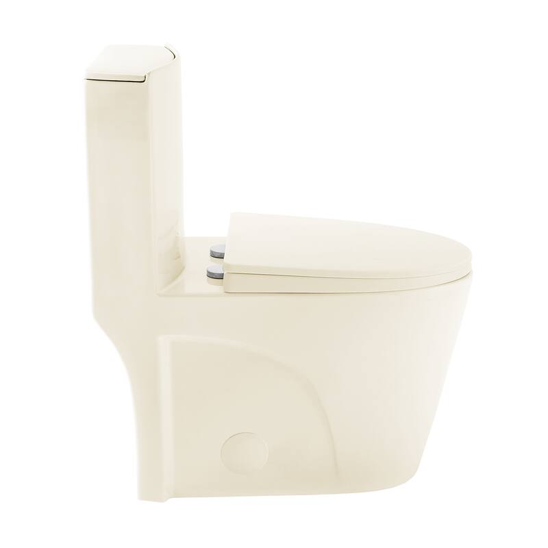 St. Tropez One-Piece 14" Rough-In 1.28 Gpf Right-Hand Vortex Flush Elongated Toilet In Glossy Bisque