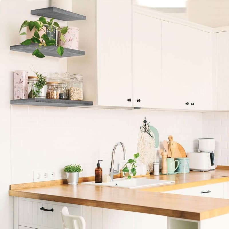 Wall Mounted Display Ledge Floating Wall Shelves Set of 3