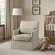 preview thumbnail 8 of 62, Martha Stewart London Upholstered Skirted Swivel Armchair with Lumbar Pillow
