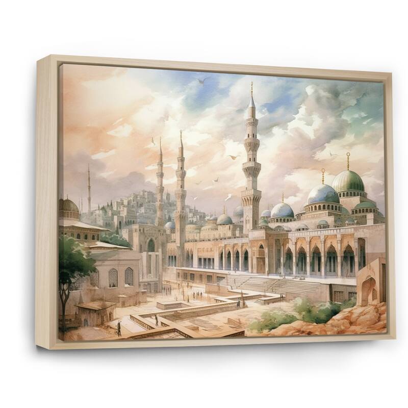 Designart "The Prophets Mosque Religious II" Christianism Framed Canvas Wall Art