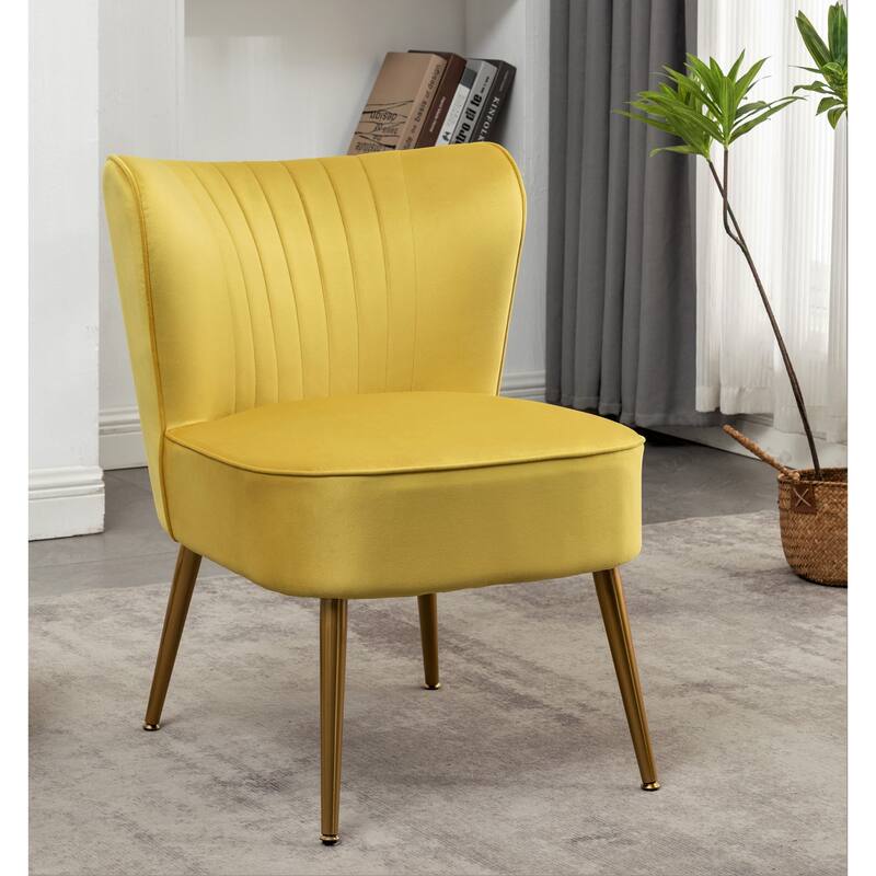 Sauter 23.2" Wide Mid-Century Modern Microfiber Accent Chair