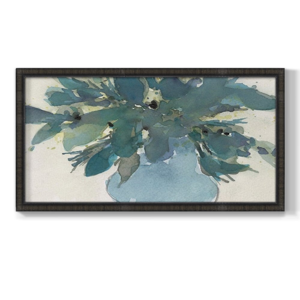 Blue Vintage Charm I Premium Framed Canvas- Ready to Hang
