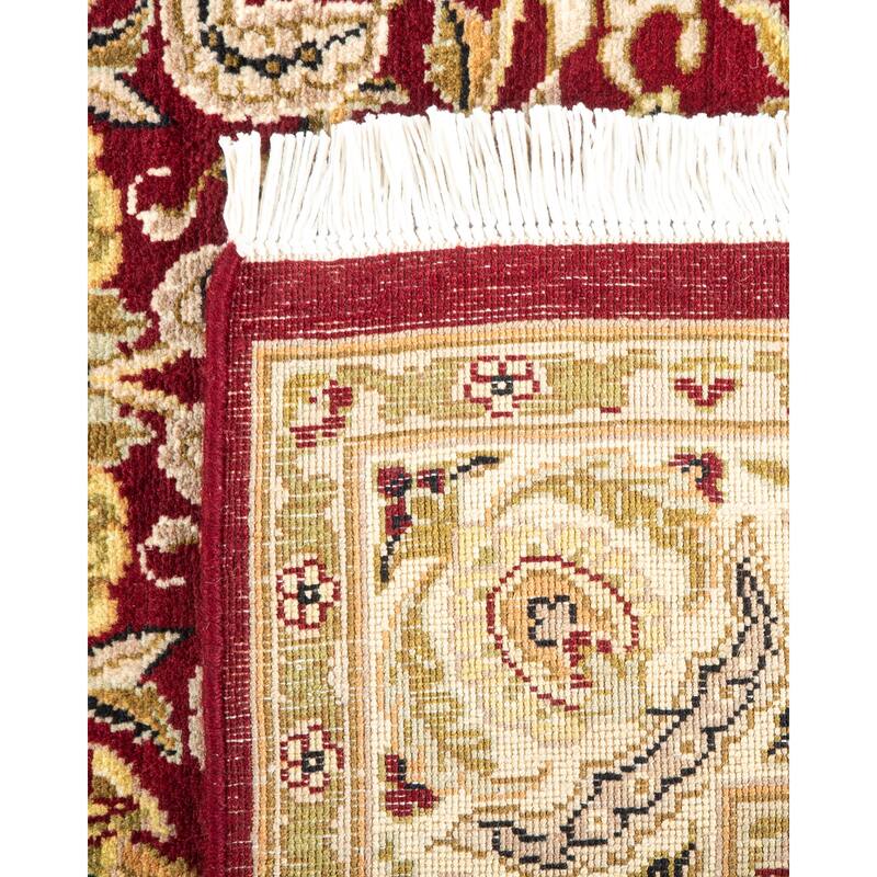 Overton Hand Knotted Wool Vintage Inspired Traditional Mogul Red Area Rug - 4 x 6