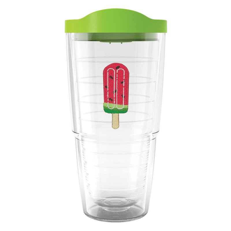 Tervis Ice Popsicle Collection Made in USA Double Walled Insulated Travel Tumbler, Watermelon Pop - 24oz