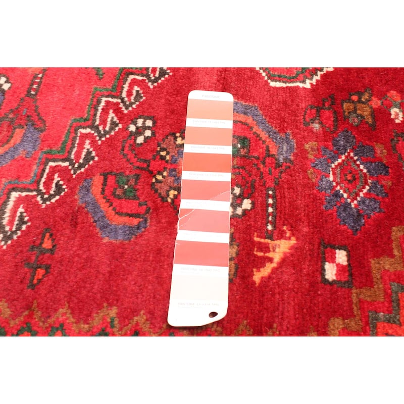 ECARPETGALLERY Hand-knotted Andelz Red Wool Rug - 4'4 x 6'7