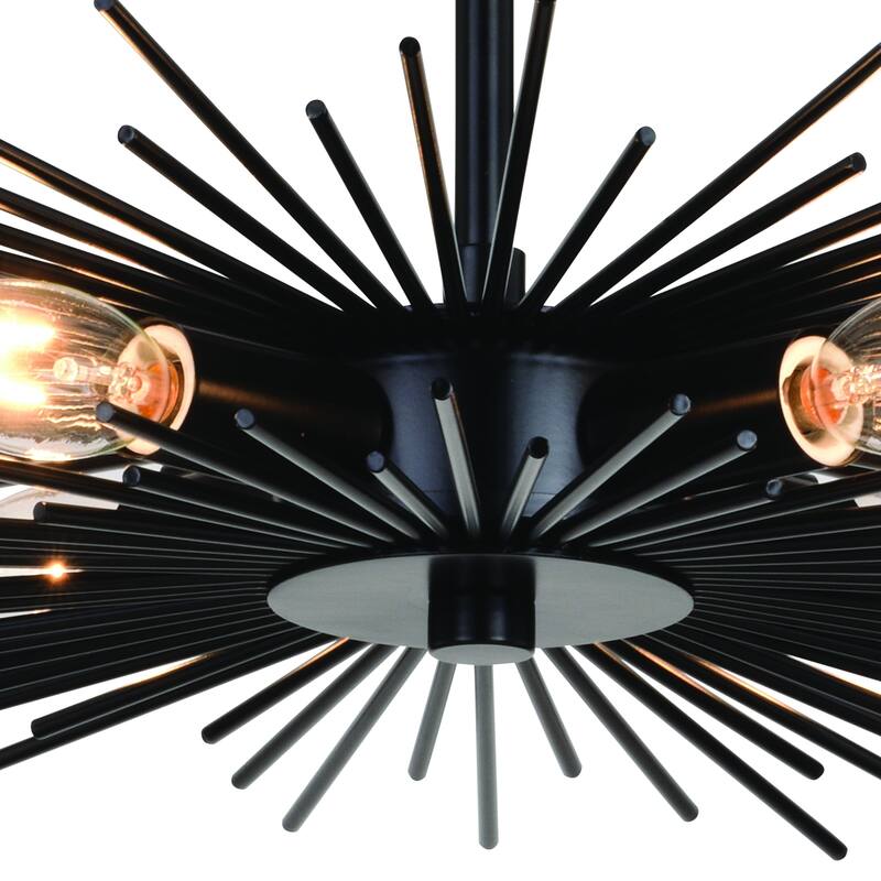 Nikko 16-in W Mid-Century Modern Semi Flush Mount Ceiling Light - 16-in W x 9.5-in H x 16-in D