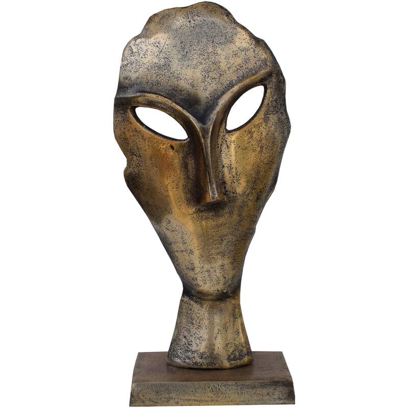 Renwil Fielden Indoor Aluminum Statue, Antique Brass