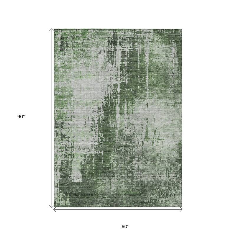 HomeRoots Abstract Transitional Rectangle Outdoor Rug