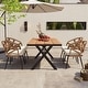preview thumbnail 4 of 5, Contemporary 5-piece Outdoor Dining Set with 4 PE Rattan Chairs
