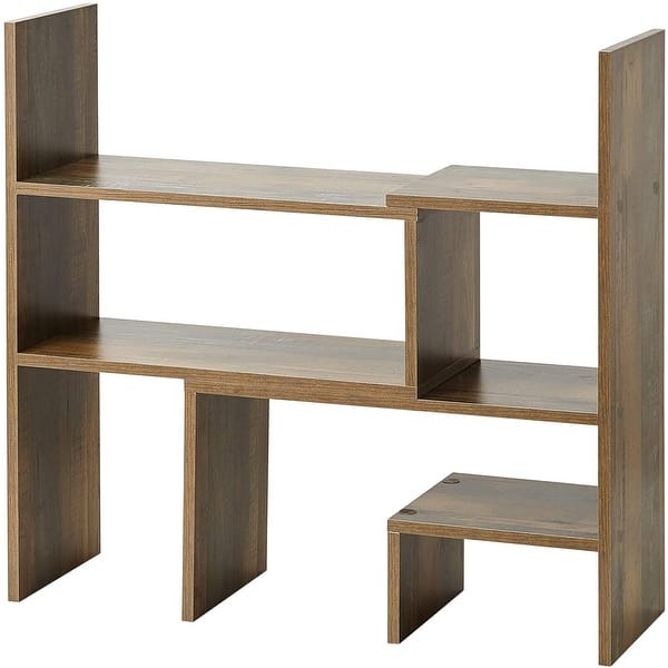 Shop Yak About It Compact Adjustable Dorm Desk Bookshelf Rustic Overstock 31121359