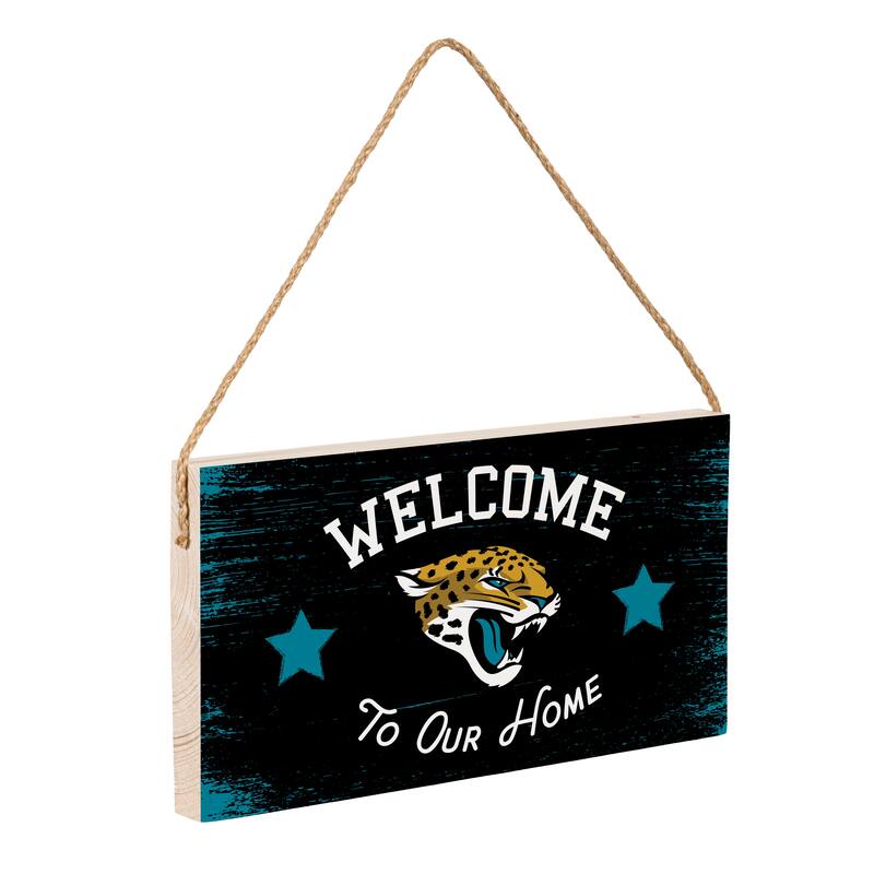 Jacksonville Jaguars Wooden Door Decor Wall Sign - Multi-Color