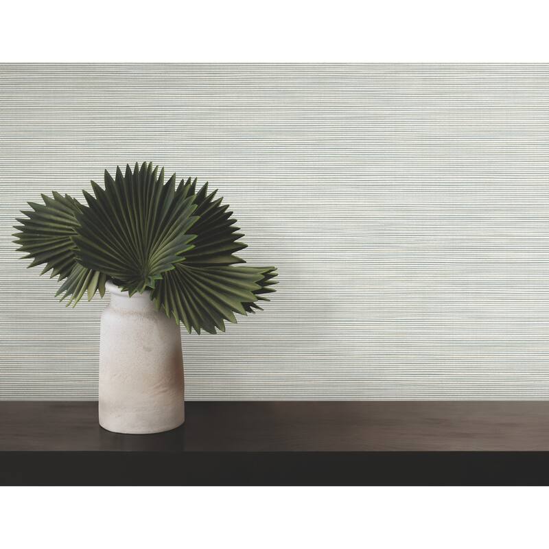 Warner Lorn Light Blue Faux Grasscloth Wallpaper