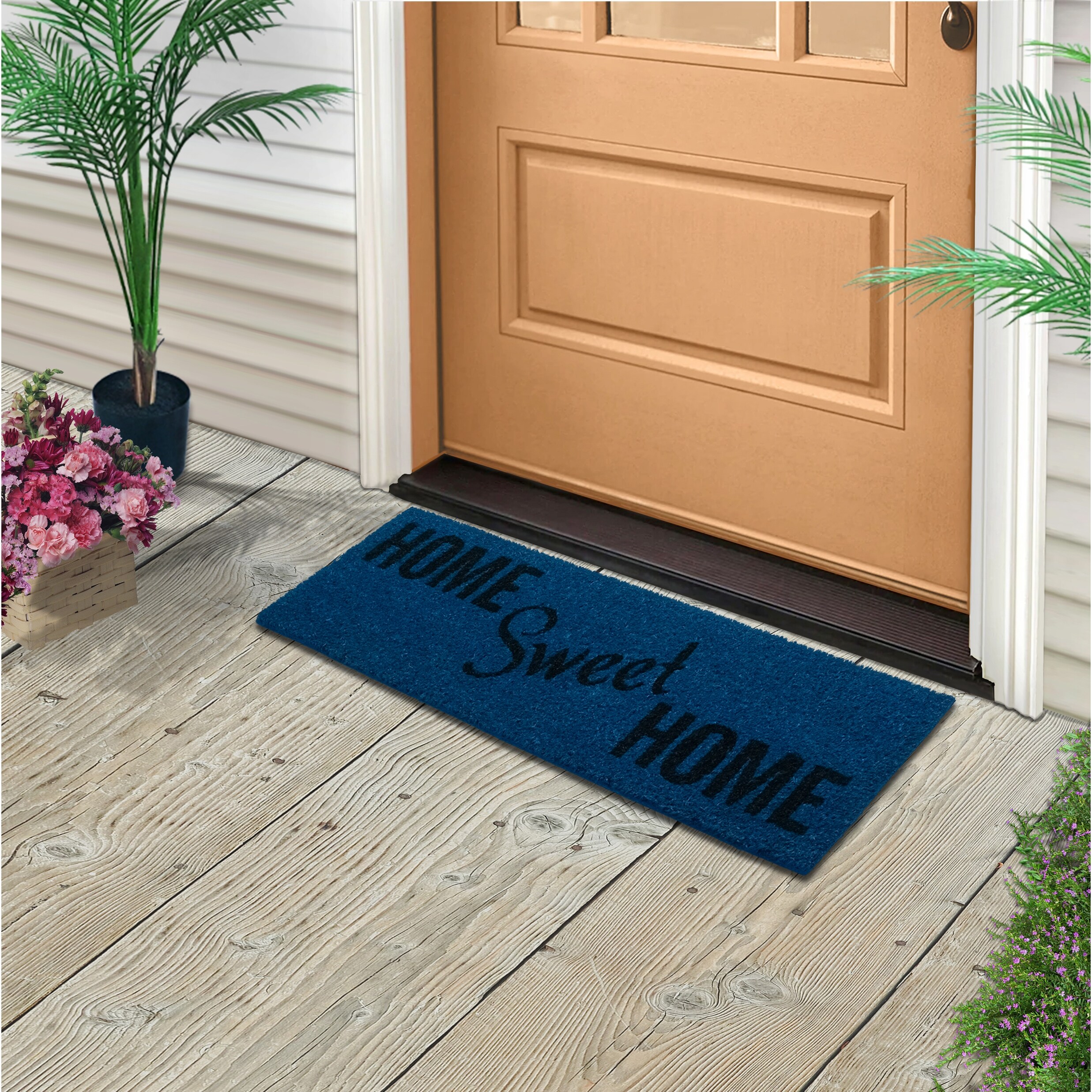 Front Door Mat Large Outdoor Indoor Entrance Doormat Heavy Duty PVC Backing  22 x 47 Inch
