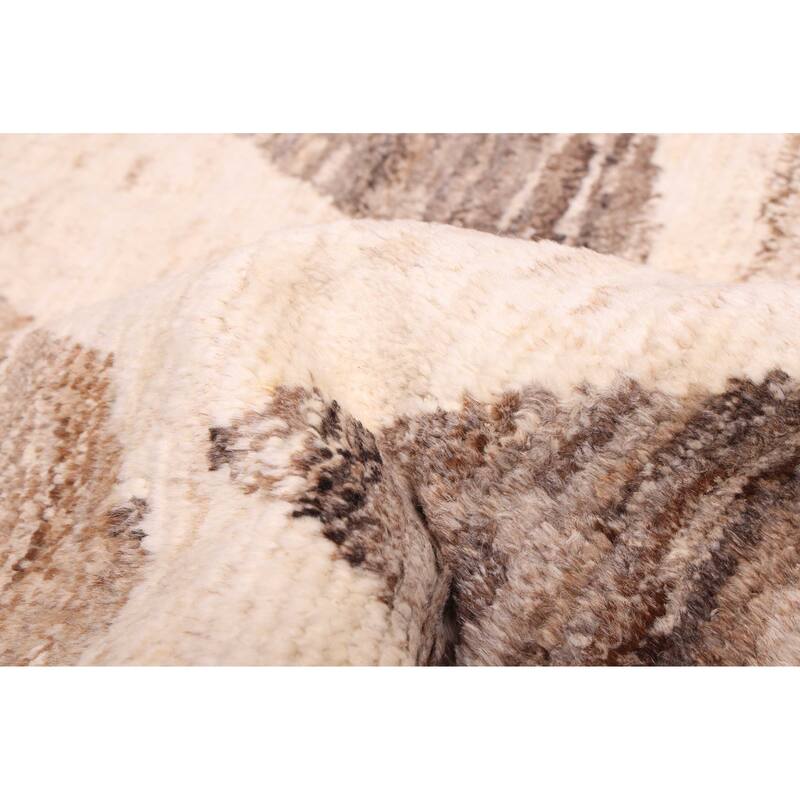 ECARPETGALLERY Hand-knotted Pak Finest Marrakesh Cream Wool Rug - 8'1 x 10'2