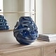 preview thumbnail 2 of 3, Uttermost Helix Swirl Blue Outdoor Vase
