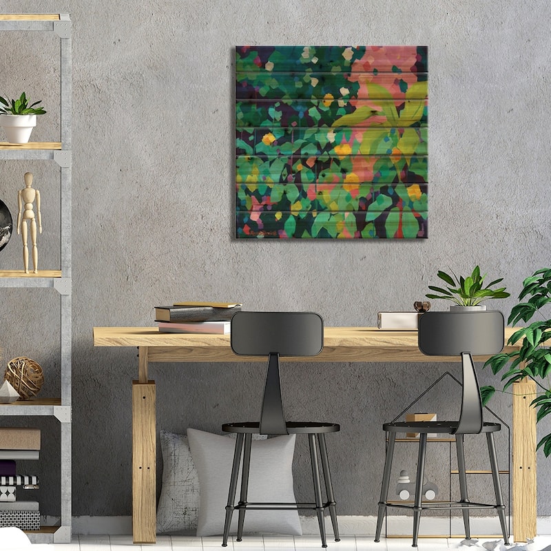 Prayer Garden Print On Wood by Melissa Read-Devine - Multi-Color