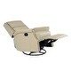 preview thumbnail 35 of 100, Echidna Transitional Genuine Leather Swivel Rocker Nursery Chair with Nailhead Trim by HULALA HOME