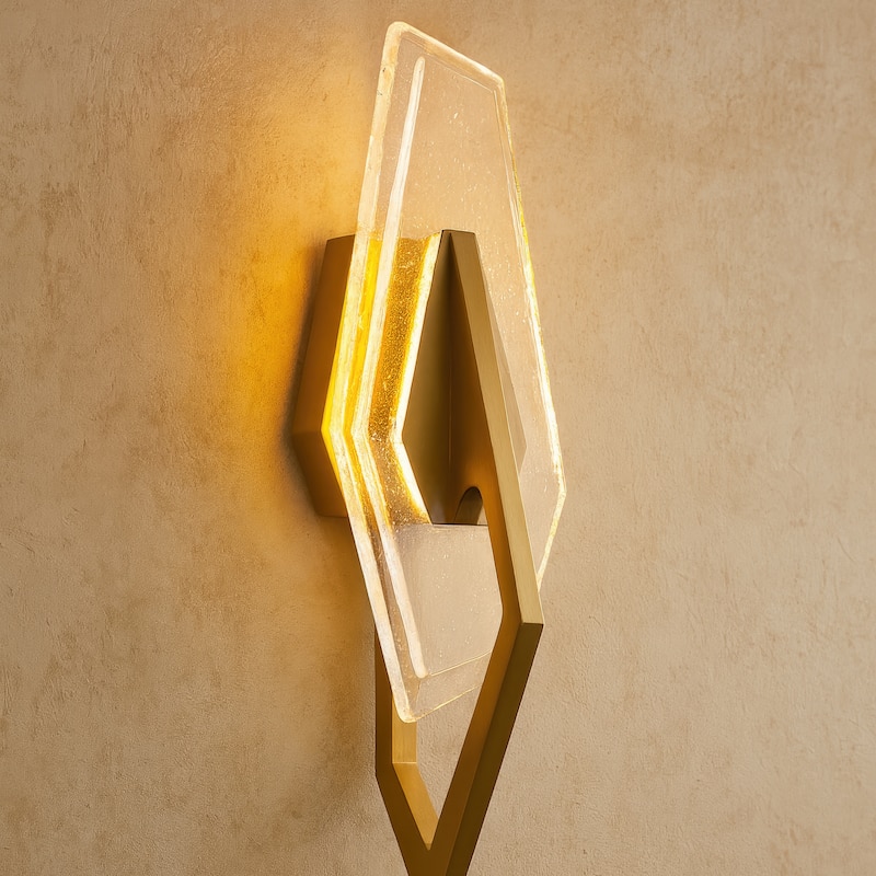 Varaluz Down the Wrong Path 1-Light Wall Sconce - Brass Kisser