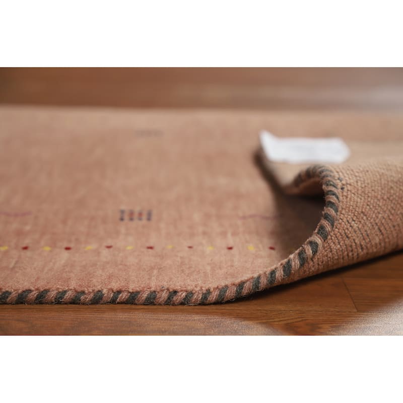Tribal Gabbeh Indian Rug Hand-Knotted Wool Carpet - 3'0" x 4'11"