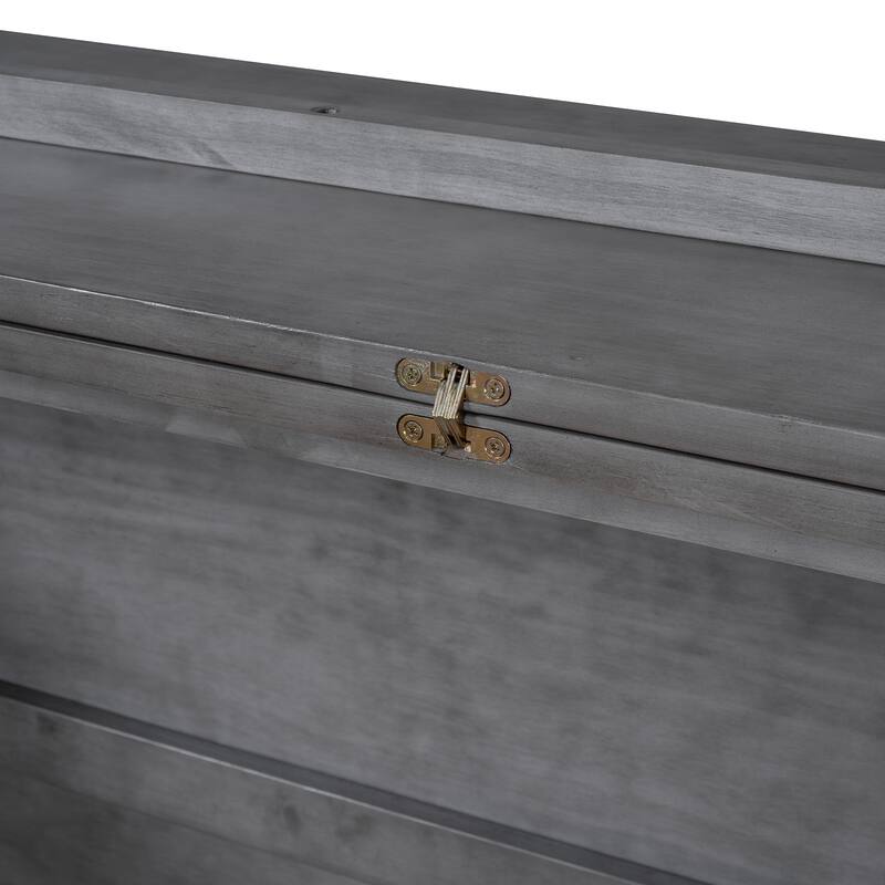 Queen Size Modern Style Murphy Bed with Versatile Storage Large Drawers for Bedroom