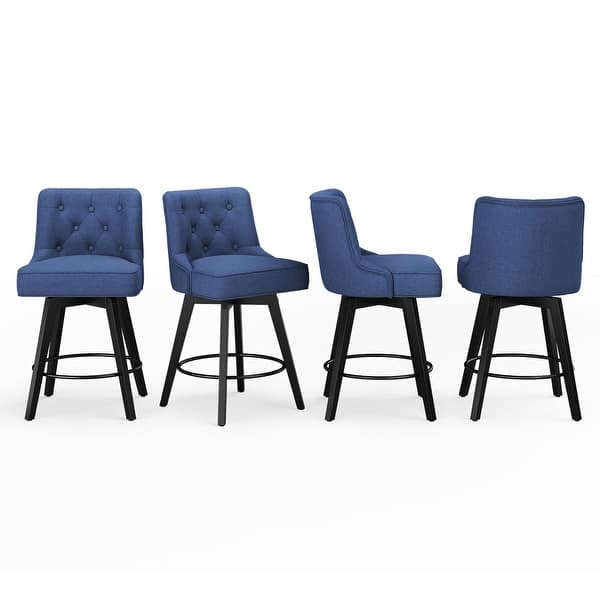 SeekFancy Counter Height Bar Stools Set Of 2, 26 Inch Swivel