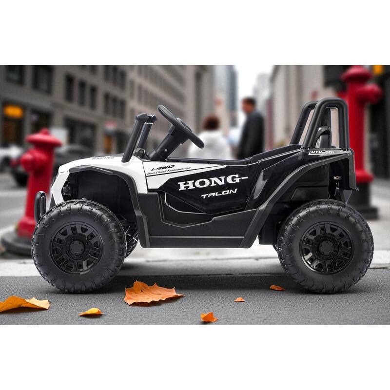 12V Kids Electric Ride On UTV Car with Remote Control, Battery Powered Toy Vehicle with Seat Belt & LED Lights, Ages 3-6