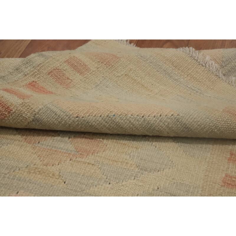 Hand Woven Oriental 100% Wool Carpet Southwestern Tribal Multi-Colored Kilim Runner Rug - 5' 8'' X 2' 0''