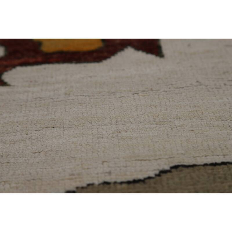 Vegetable Dye Gabbeh Oriental Area Rug Hand-Knotted Wool Carpet - 5'1" x 8'3"