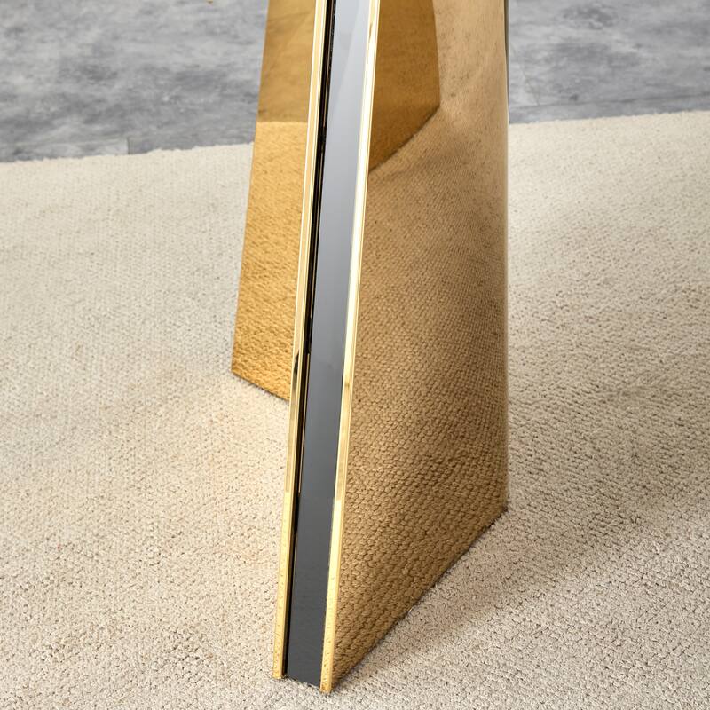 Dining Room Dining Table with Stainless Steel Butterfly Legs Office Table Accent Table Computer Table