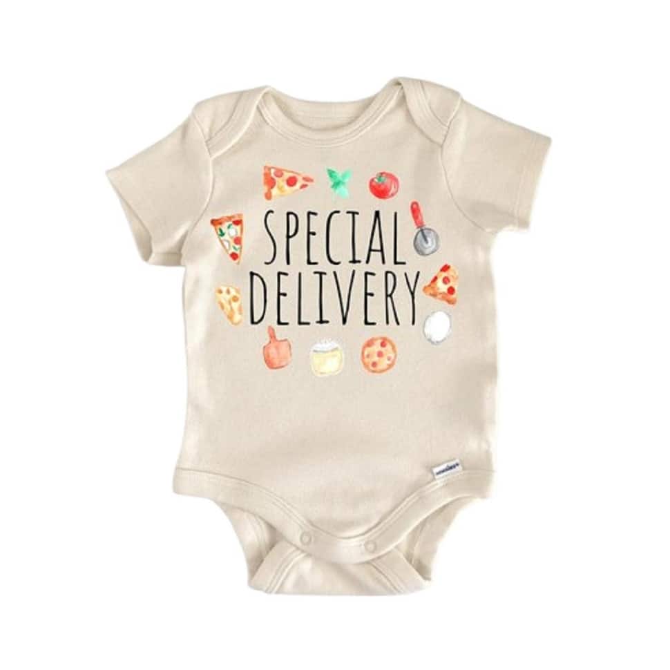 Pizza Slice Foodie Food - Baby Boy Girl Clothes Infant Bodysuit Funny Cute Newborn