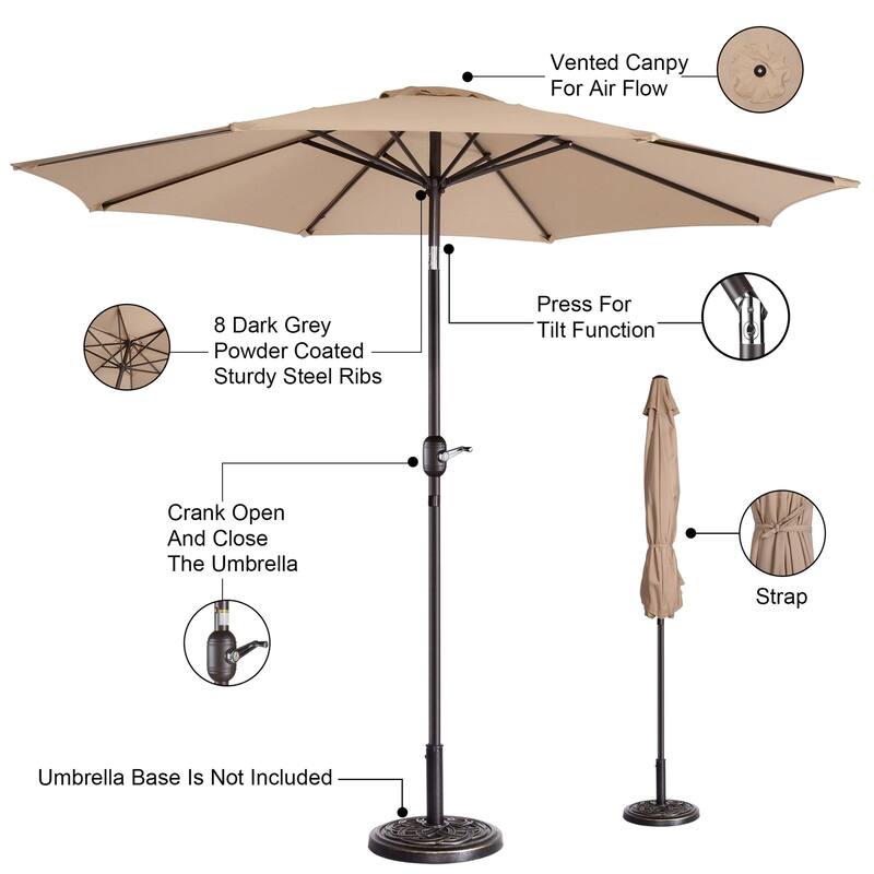 North Bend 9-foot Patio Umbrella by Havenside Home