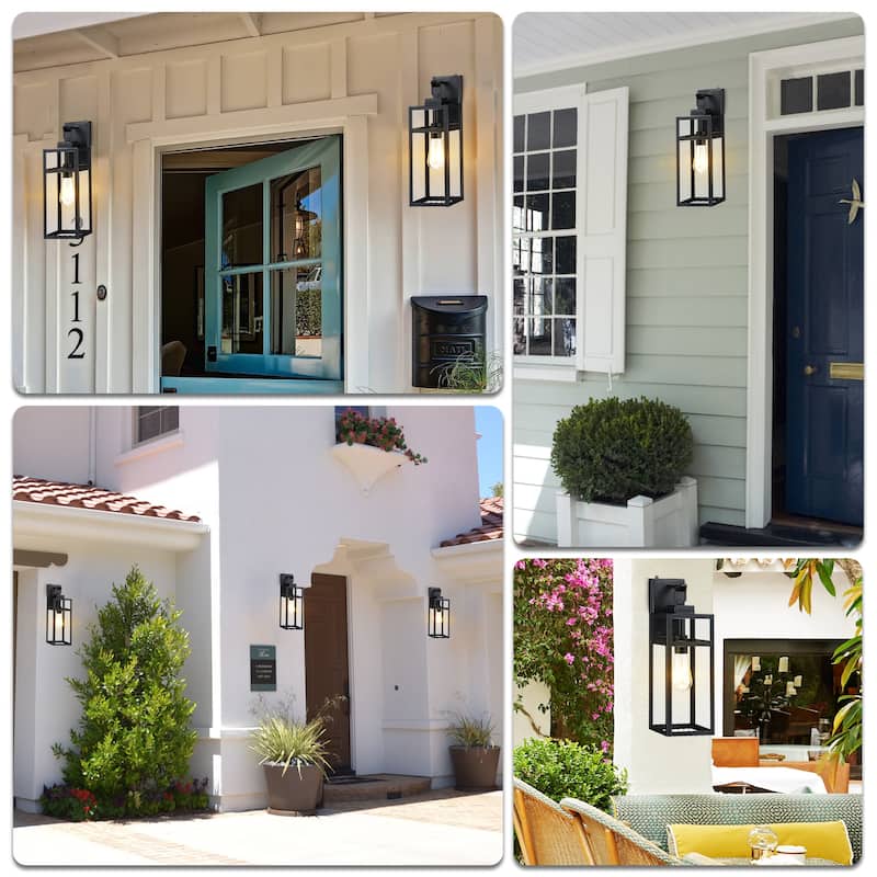 1-Light Dusk to Down Outdoor Wall Light - 5.9"x7.76"x18.39"