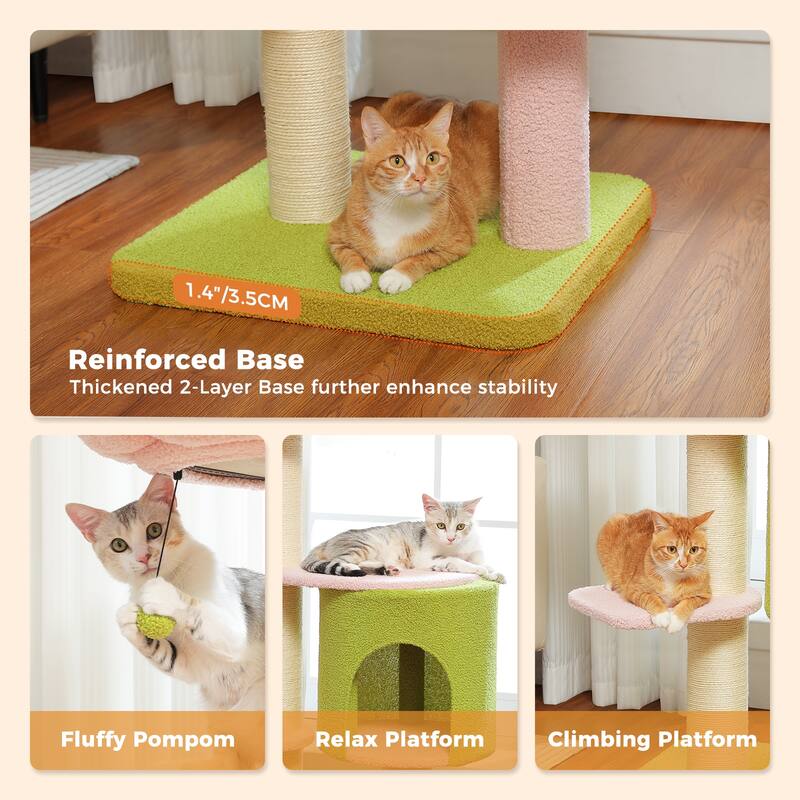 50" Large Cat Tree with 2 Tier Skirting Boards