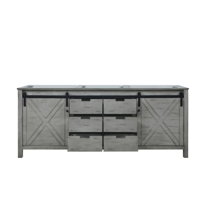 Marsyas 80 in W x 22 in D Ash Grey Double Bath Vanity