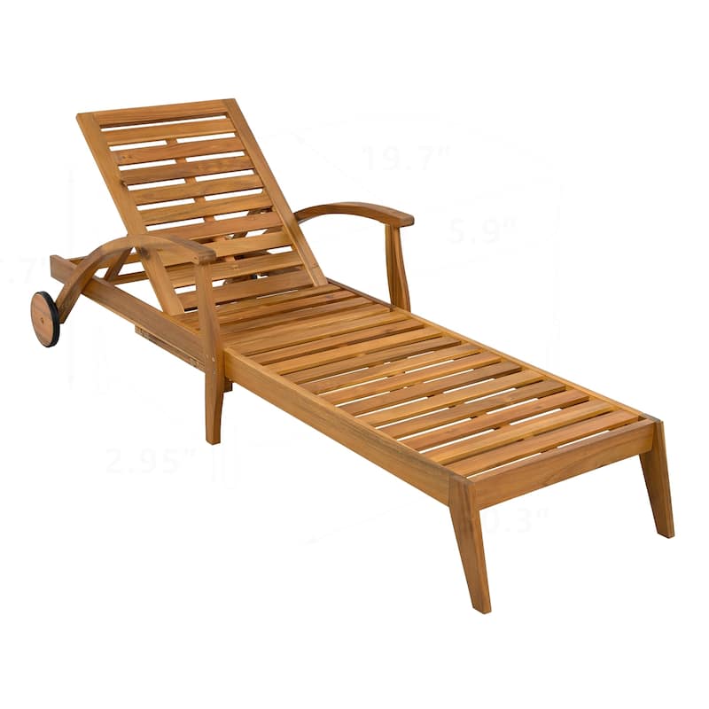 Outdoor Recliner Side Table Set
