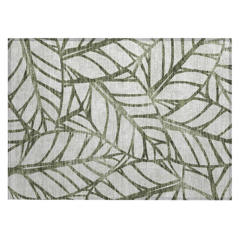Machine Washable Indoor/ Outdoor Chantille Modern Palms Rug