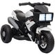 preview thumbnail 1 of 3, 6V Kids Motorcycle Ride-on Toy for Toddlers and Up to 5 Years Old, High-Traction Battery-Operated Ride-on Vehicle White