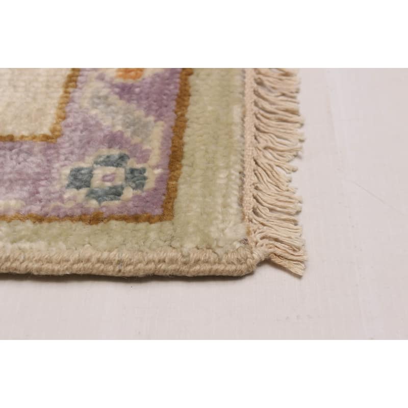 ECARPETGALLERY Hand-knotted Modern Oushak Light Green Wool Rug - 7' 9" x 10' 3"